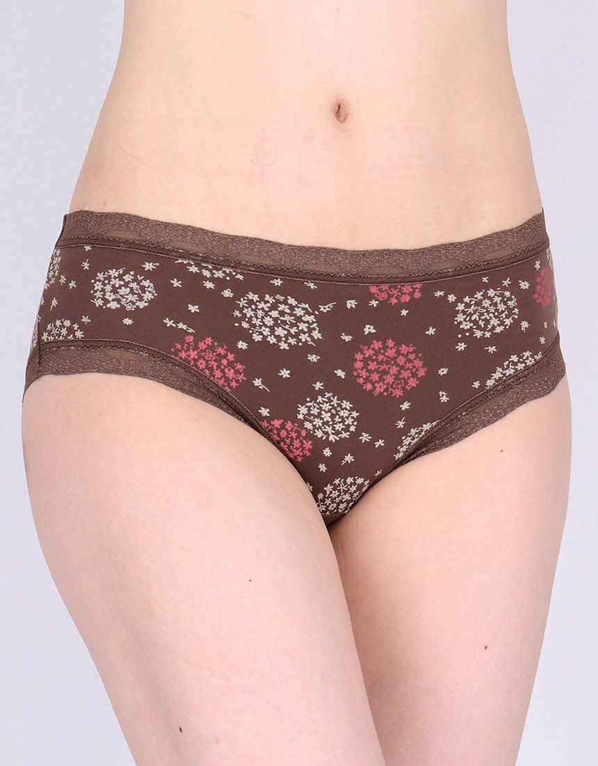 ワコール 【S〜3Lサイズ】無地＆プリント 綿混 ショーツ PPE244