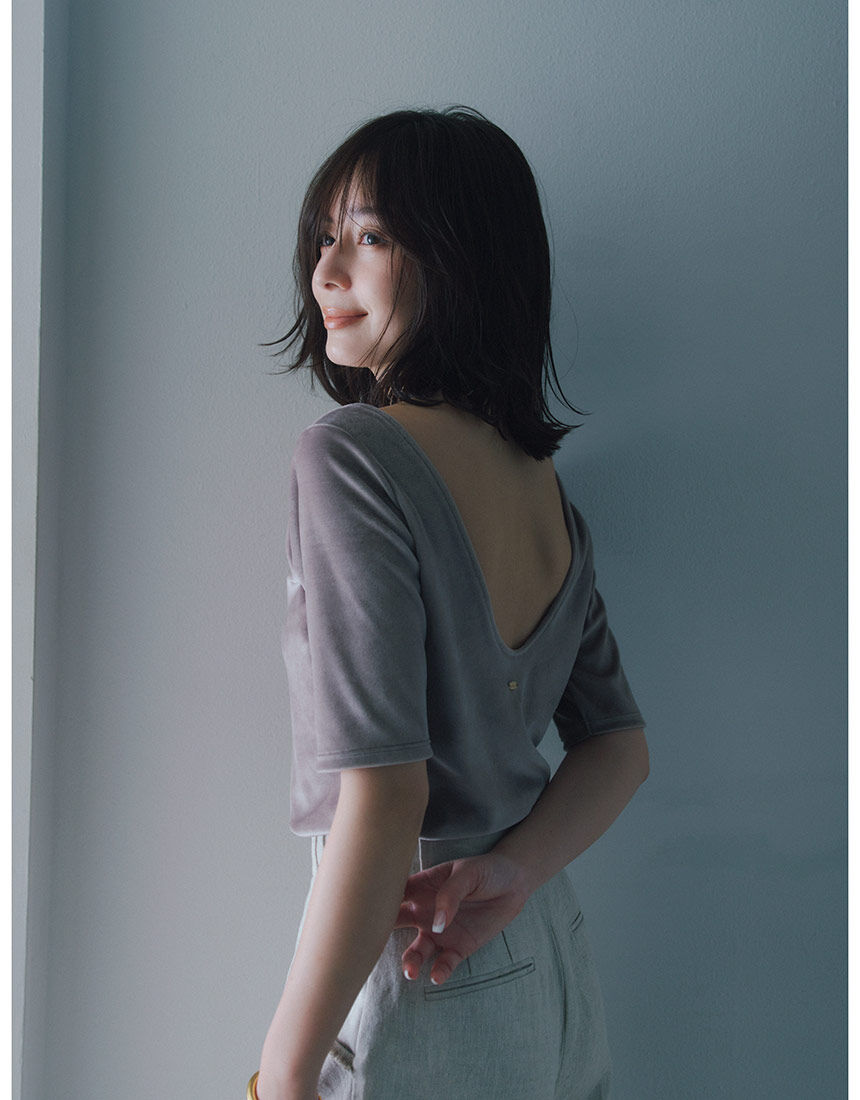OUR WACOAL×anuans】カップインベロアトップス(M BEIGE