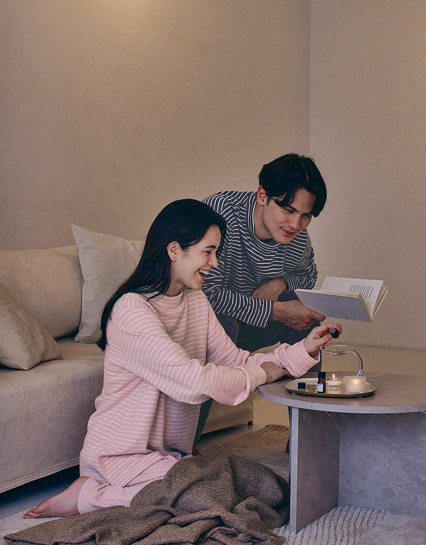 ワコール／睡眠科学 ふんわり軽やか あったか メンズパジャマ YGW464