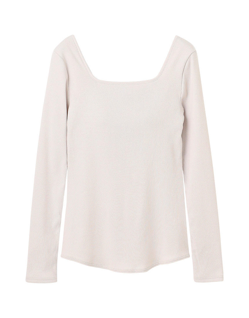 【ICBコラボ】カップインスクエアネックロングTシャツ アウター トップス(カップ付き) 【ICBコラボ】カップインスクエアネックロングTシャツ アウター トップス(カップ付き)