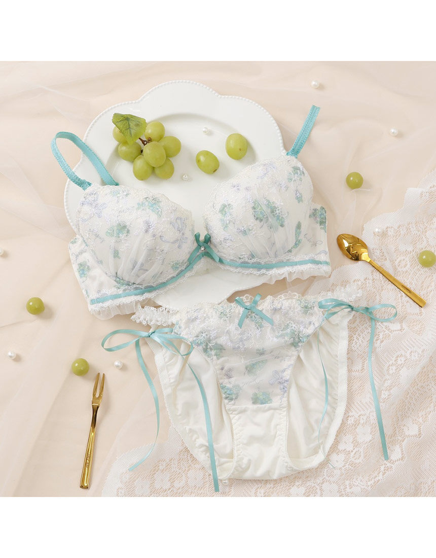 Lingè Noël ランジェノエル レザンリュバン ブラ＆ショーツセット