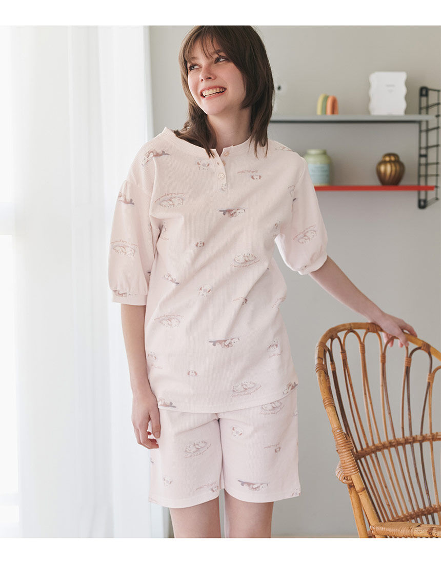 PEACH JOHN 【コットン混】寝冷えも防ぐ腹巻き付き！サーマルHARA