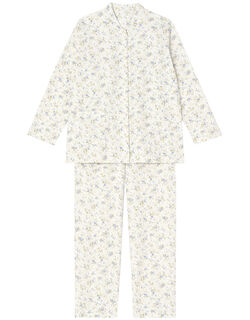 【あったか】【肌側綿１００％】上品な小花柄 パジャマ