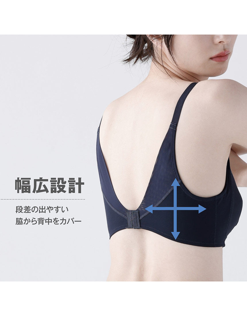 下着・アンダーウェア 90LL ルシアン 凸凹段差を整える BBスムーザー ノンワイヤーブラ BLC090