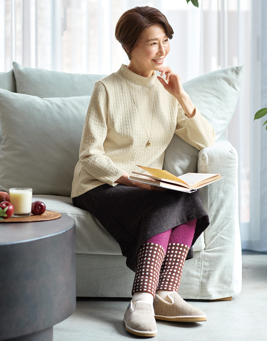 ワコール_カルソン 【綿混・あったか尾州産素材】スカート スカート