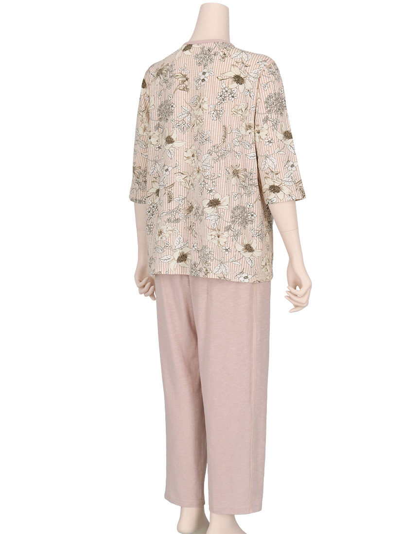 ワコール／らくラクパートナー 綿100％【七分袖・レモンボタン