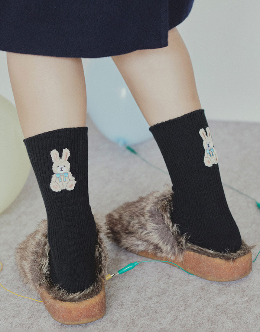 Tabio(タビオ) ワッペン風刺繍ソックス ソックス UK4022 Tabio(タビオ) ワッペン風刺繍ソックス ソックス UK4022