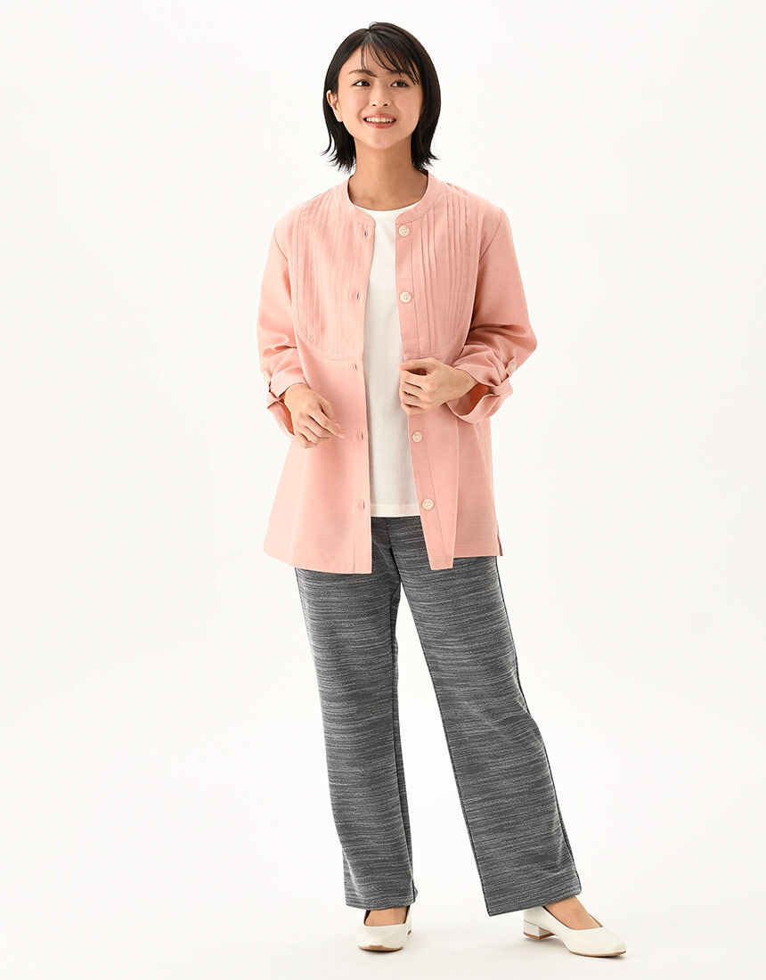 ワコール wacoal らくラクパートナー DAL402 女性用 レディース トップス Tシャツ アウター 7分袖 綿100% ラウンドネック かぶりタイプ SP MP LP サイズ GA ワコール／らくラクパートナー 【ビューT】1枚でも重ね着でも