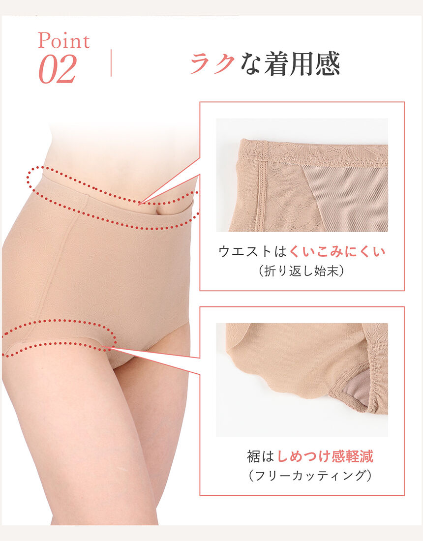ウイング Pパンツ×レースでラクして美尻補整！＜レースシェイプ