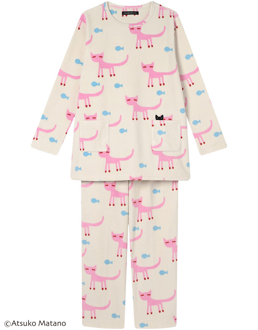 アツコマタノ　ワコール　ルームウェア　パジャマ　サイズS　新品未使用 アツコマタノ とてもあたたかなマイクロフリース素材を使用 パジャマ