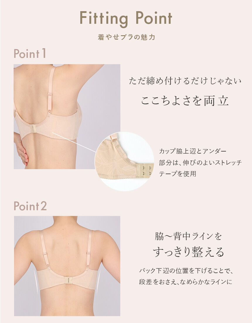 ワコール 着やせすっきりシンプルタイプ 3／4カップブラ BXC705