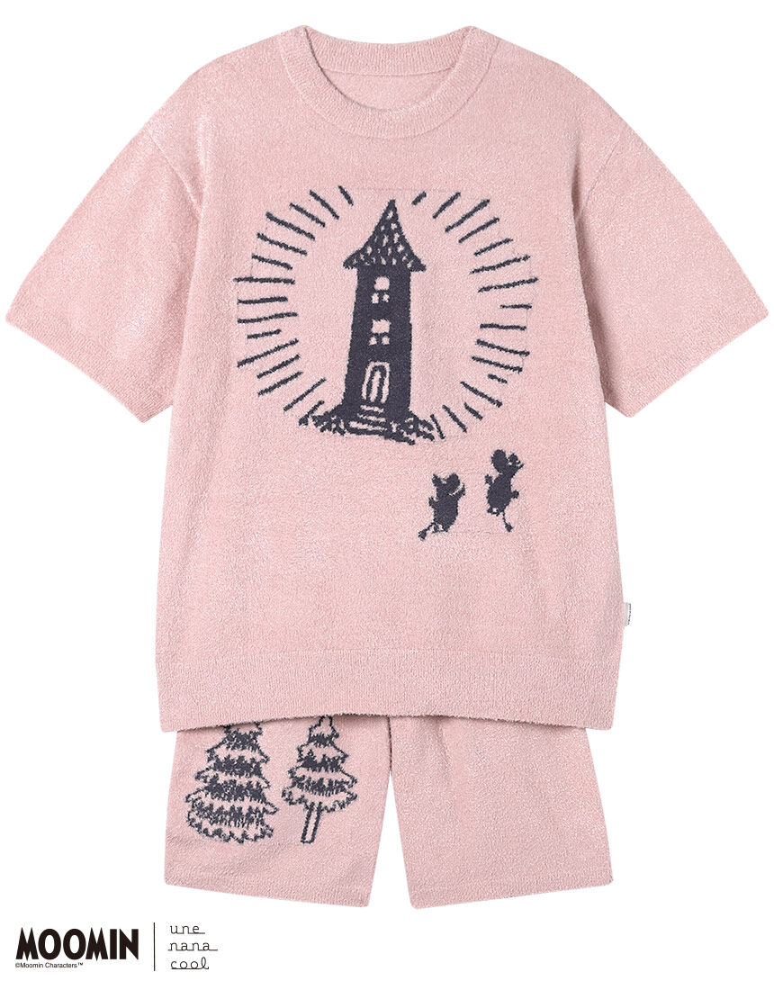 MOOMIN × une nana cool なめらかふわふわプルオーバー&ハーフパンツセット ルームウェア MOOMIN × une nana cool なめらかふわふわプルオーバー&ハーフパンツセット ルームウェア