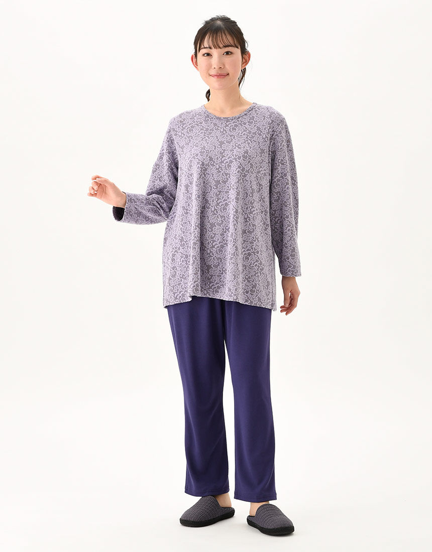 【新品】ワコール/らくラクパートナー　春夏物リップル素材パジャマ（M) ワコール Wacoal らくラクパートナー パジャマ (SP・MP・LP
