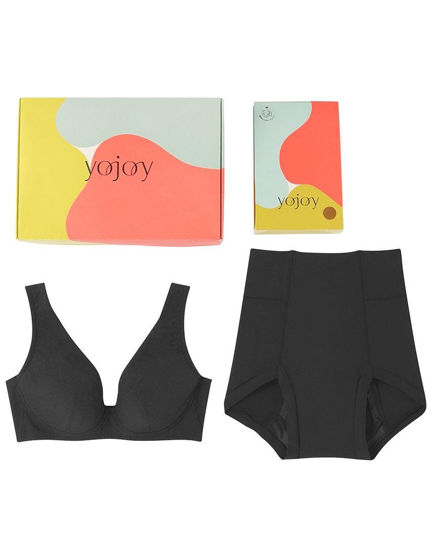 YOJOY 【ギフトBOX入り】ブラ＆吸水サニタリーショーツ
