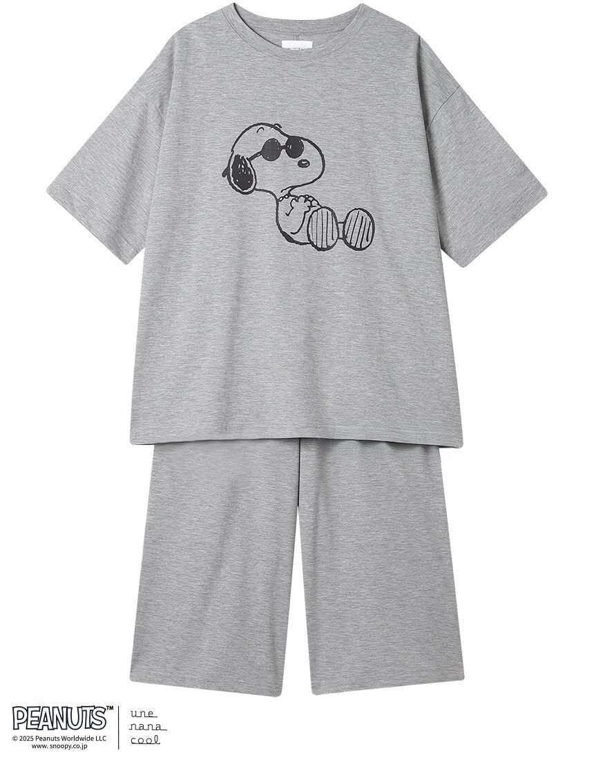 【綿混】PEANUTS × une nana cool やわらか天竺パジャマ パジャマ 【綿混】PEANUTS × une nana cool やわらか天竺パジャマ パジャマ