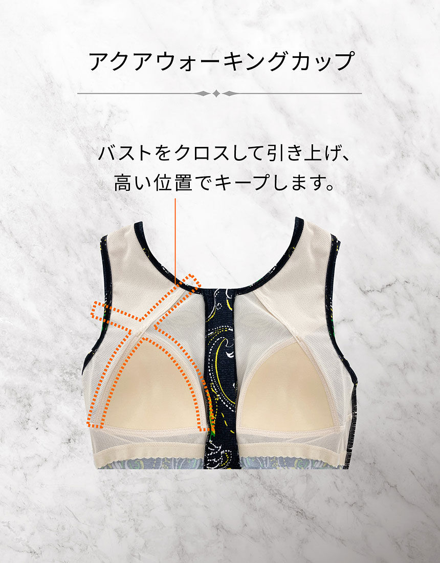 ワコール／スイムウェア フィットネス水着｜細見せ｜せなか