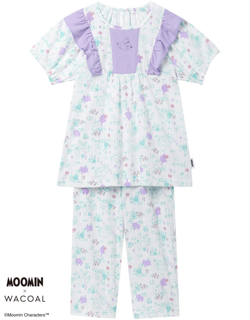 ワコール_キッズ MOOMIN×ワコール ムーミンたちが花畑の中で