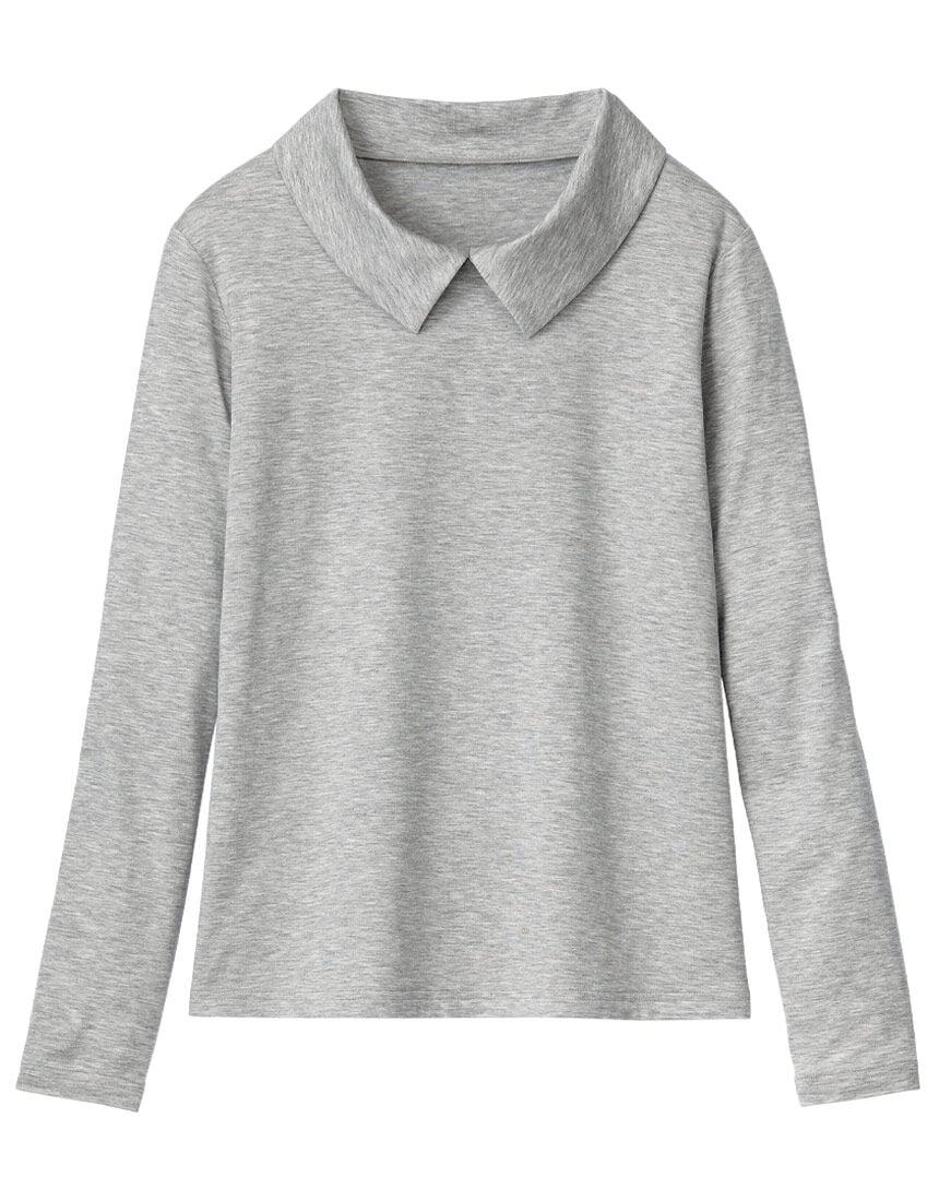 【環境配慮】 デザイン襟付トップス 【環境配慮】 デザイン襟付トップス