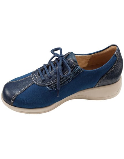 コットン牛革コンビスニーカー５Ｅ, , main