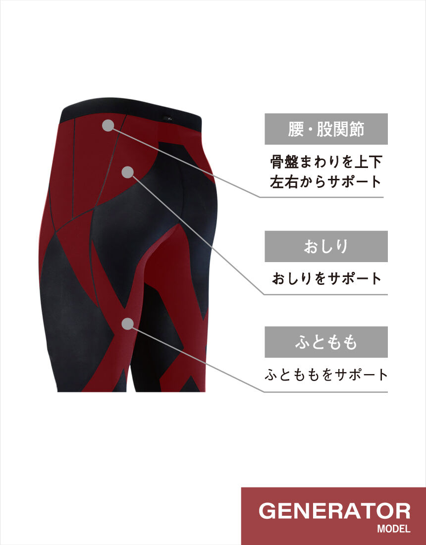 CW－X クール｜ハーフ｜下半身サポート｜マラソン・球技など