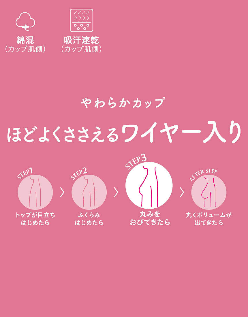ウイング／ティーン 【中学生・高校生におすすめ】成長期の胸に合わせ