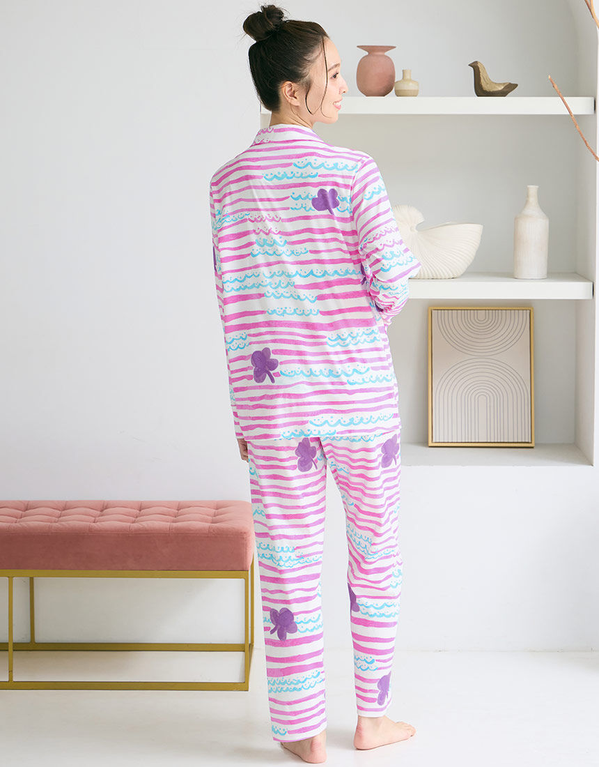 ツモリチサトスリープ 【綿100％】クローバーモチーフがアクセント