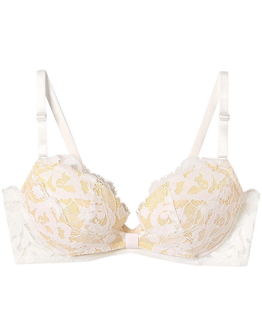 ウンナナクール リボンブラレース 胸もとフィットながもち〜動いても