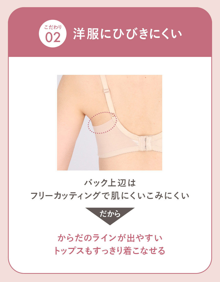 ワコール 【あの名品がリニューアル】脇胸から背中まですっきり
