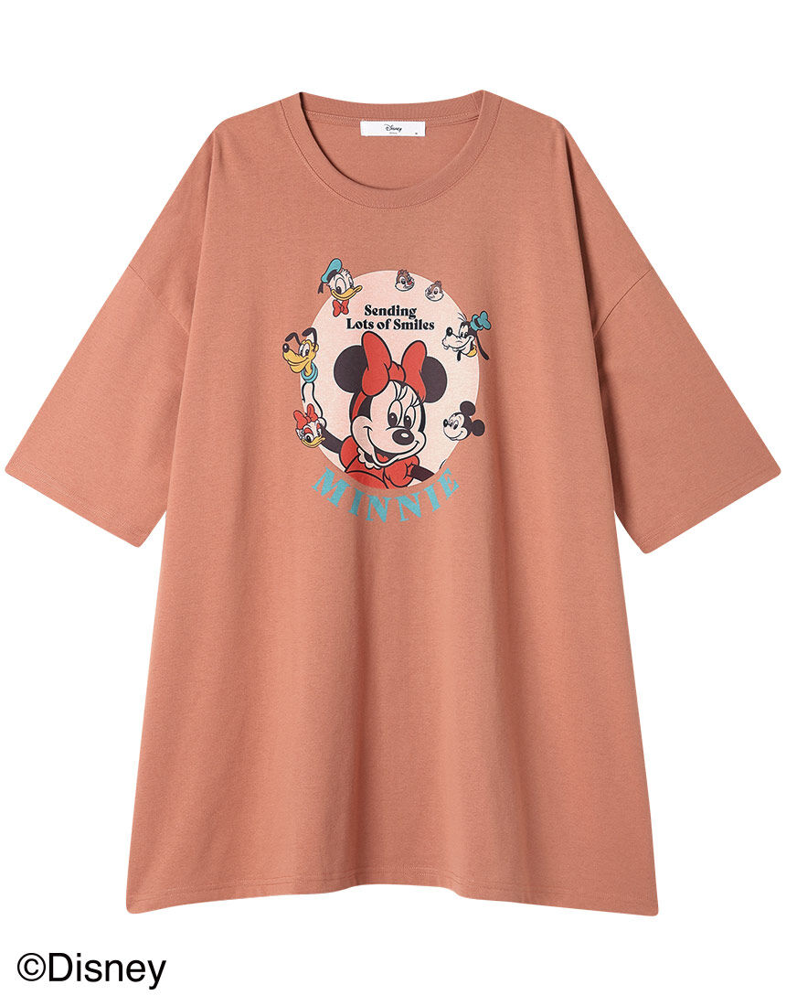 Lingè Noël ランジェノエル ディズニーキャラプリント BIGTシャツ