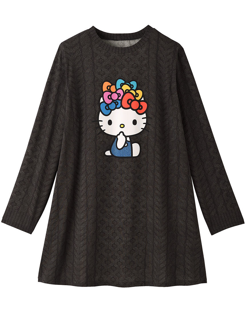 ワコール_カルソン 【30周年記念】ハローキティコラボ・AラインT  