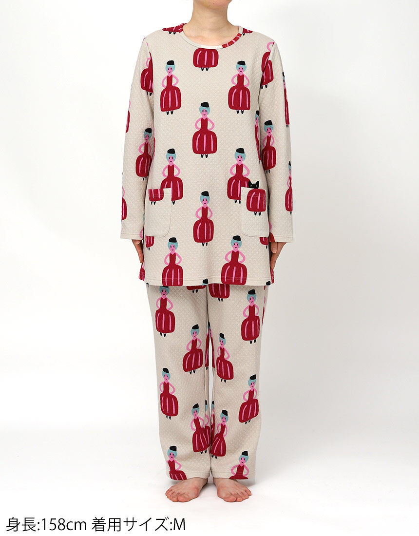 アツコマタノ 【綿混】とてもあたたかいキルトニット素材を使用