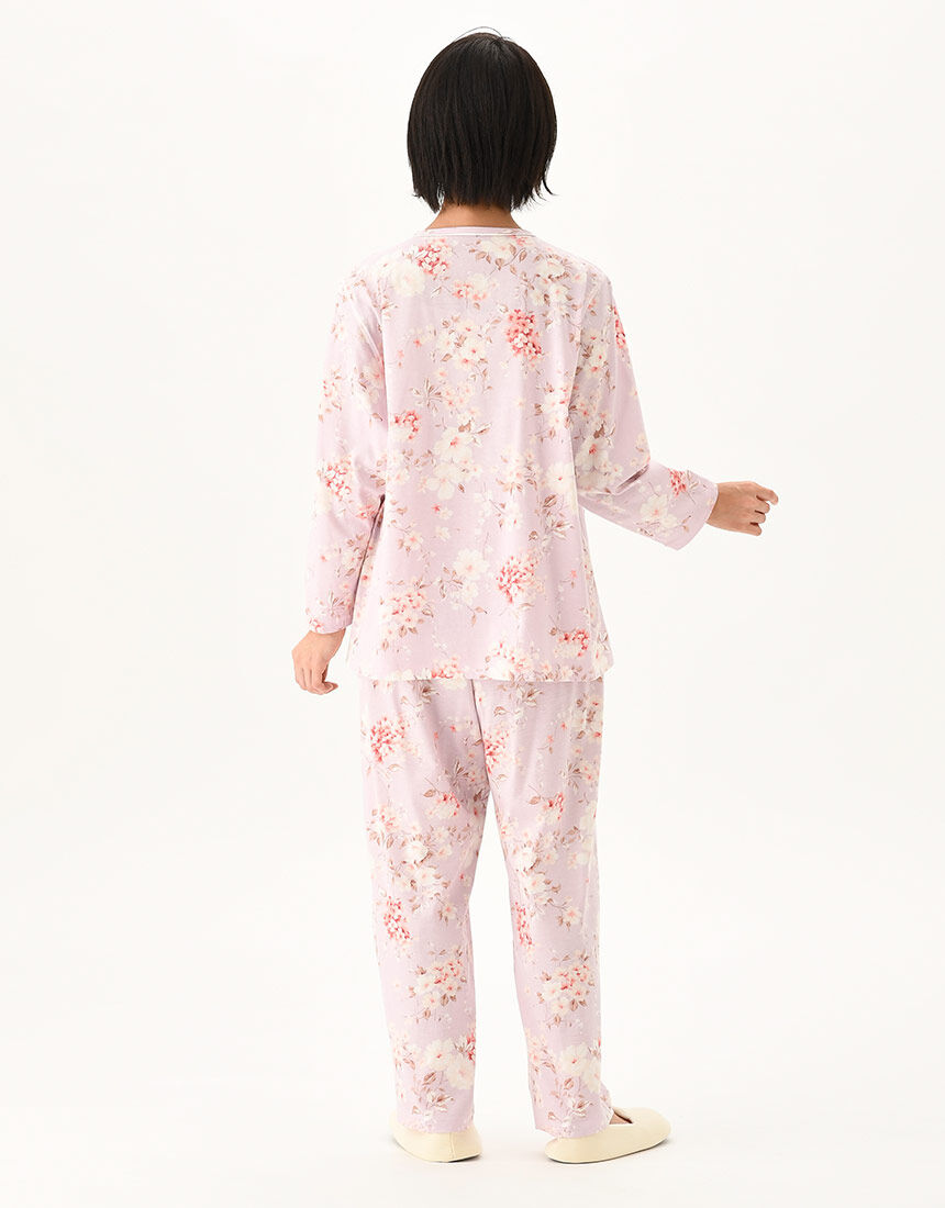 【新品】ワコール/らくラクパートナー　春夏物リップル素材パジャマ（L) Amazon | [らくラクパートナー] パジャマ [ワコール] 綿100