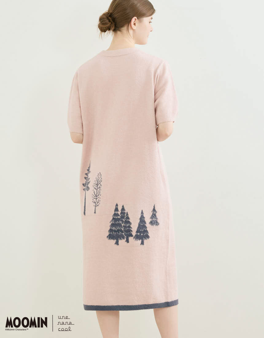 新品☆ウンナナクール&ムーミン　パイル地ワンピース ルームウェア ウンナナクール MOOMIN × une nana cool