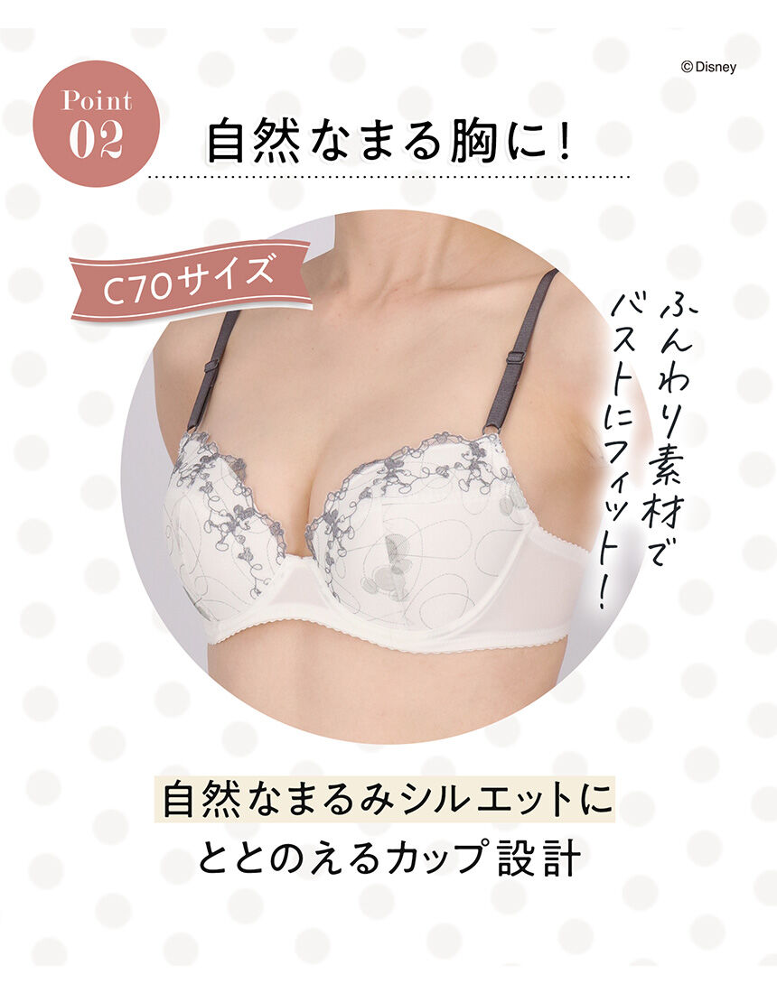 ウイング ナチュラルアップブラ【ディズニー】自然なまるみシルエット