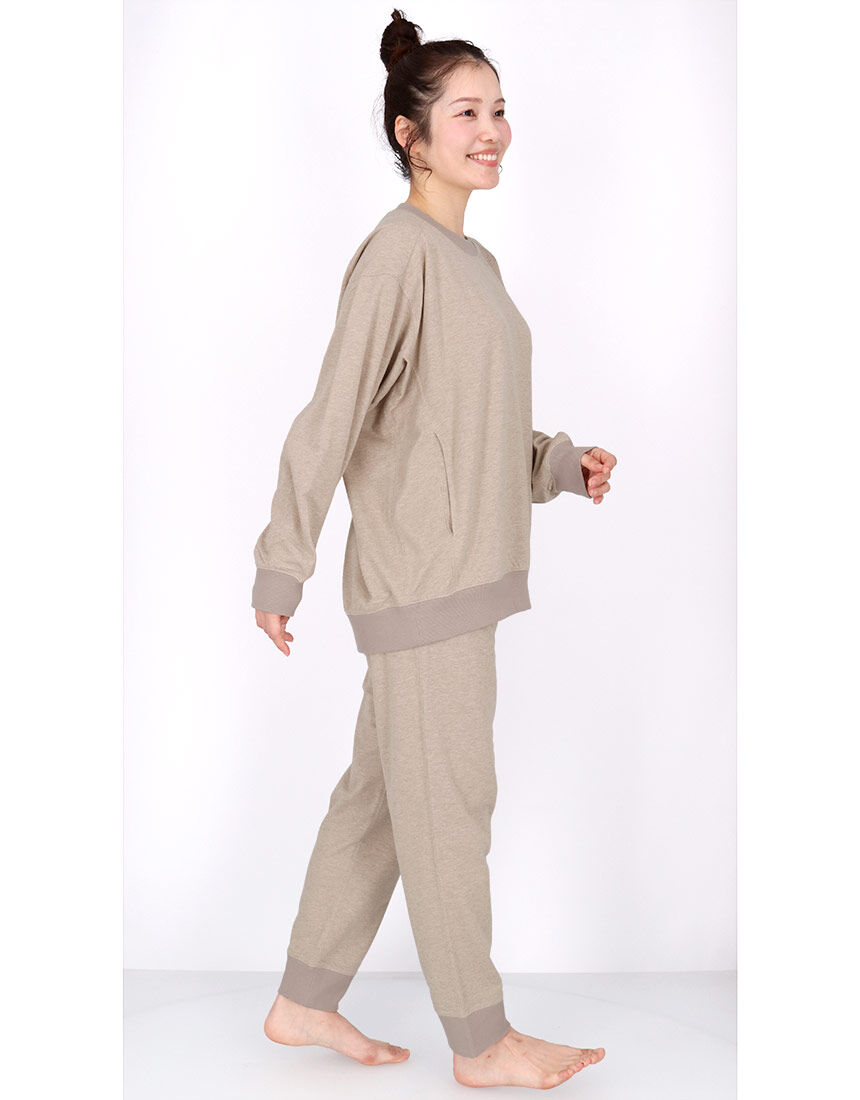 Wacoal Just Pajamas Mサイズ ベージュ ドット柄新品未使用 ワコール／睡眠科学 【綿100％】ここちよく眠れるパジャマ なめらか