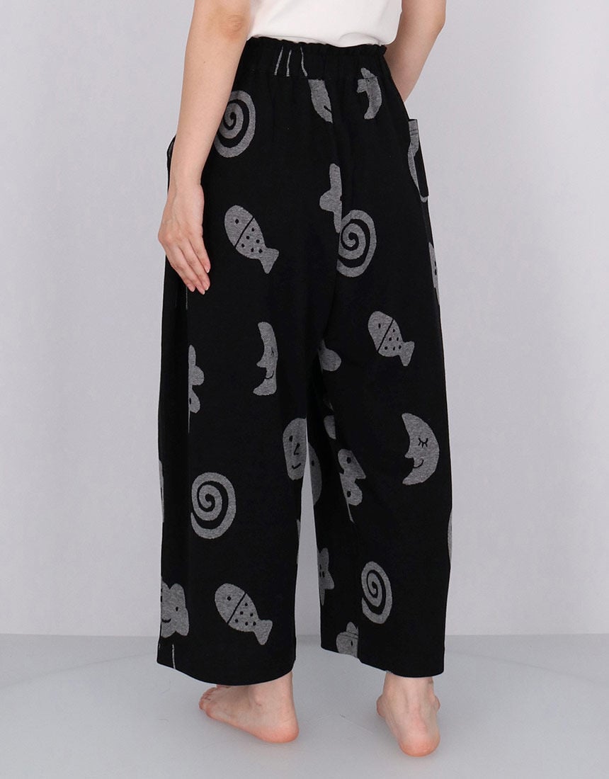 アツコマタノ 【綿100％】ジャカード素材 太陽や雲、星などの