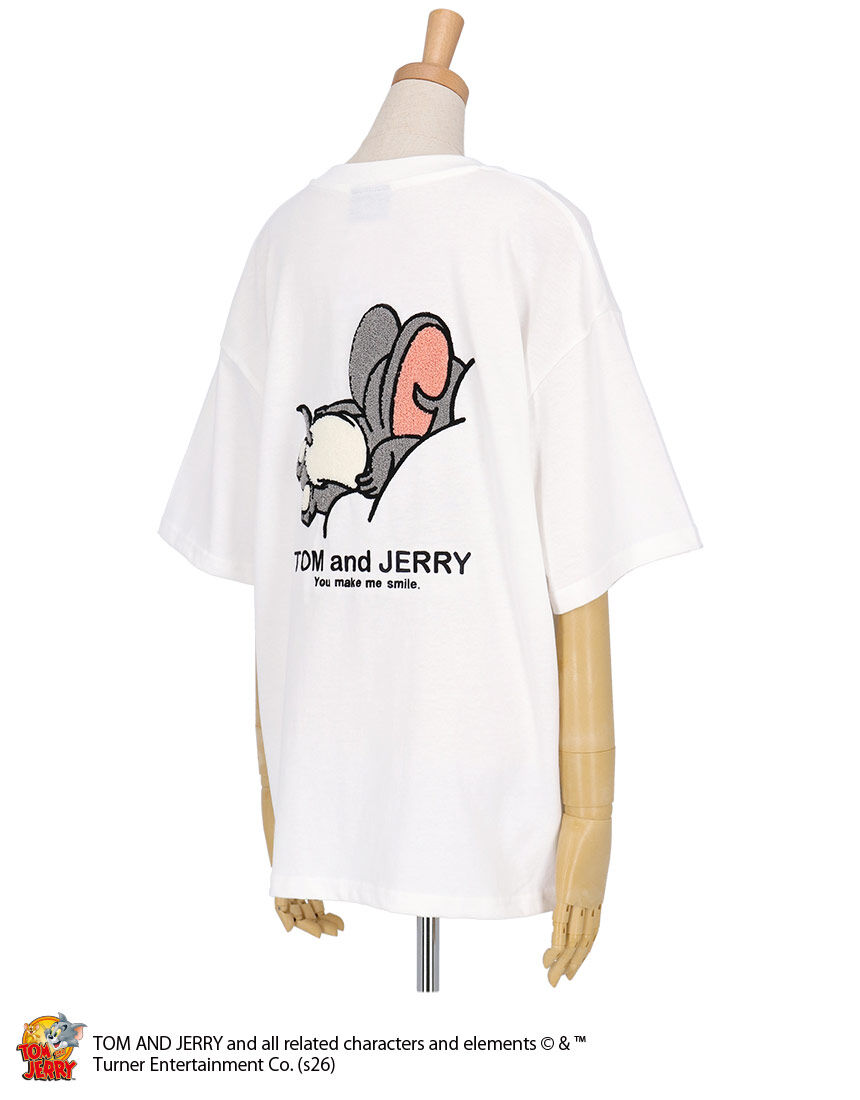 Lingè Noël ランジェノエル トムとジェリー サガラ刺繍Tシャツ T