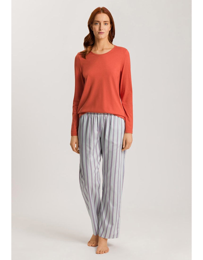 明日迄値引きM（S）☆HANRO　ハンロ　長袖 パジャマ　ラウンジウェア 明日迄値引きM（S）☆HANRO ハンロ 長袖 パジャマ ラウンジウェア