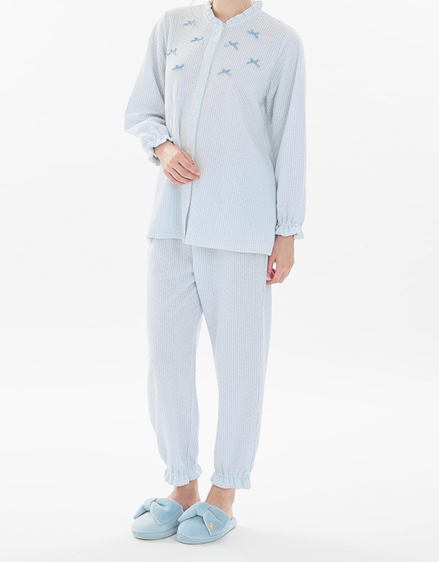 Lingè Noël ランジェノエル 接結ストライプ パジャマ NZL619｜ワコール