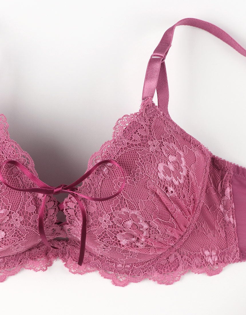 Lingè Noël ランジェノエル プティローズレースアップ ブラ＆ショーツ