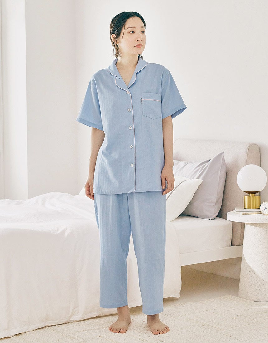 ワコール／睡眠科学 なめらかでやわらかい天綿 綿100％ パジャマ