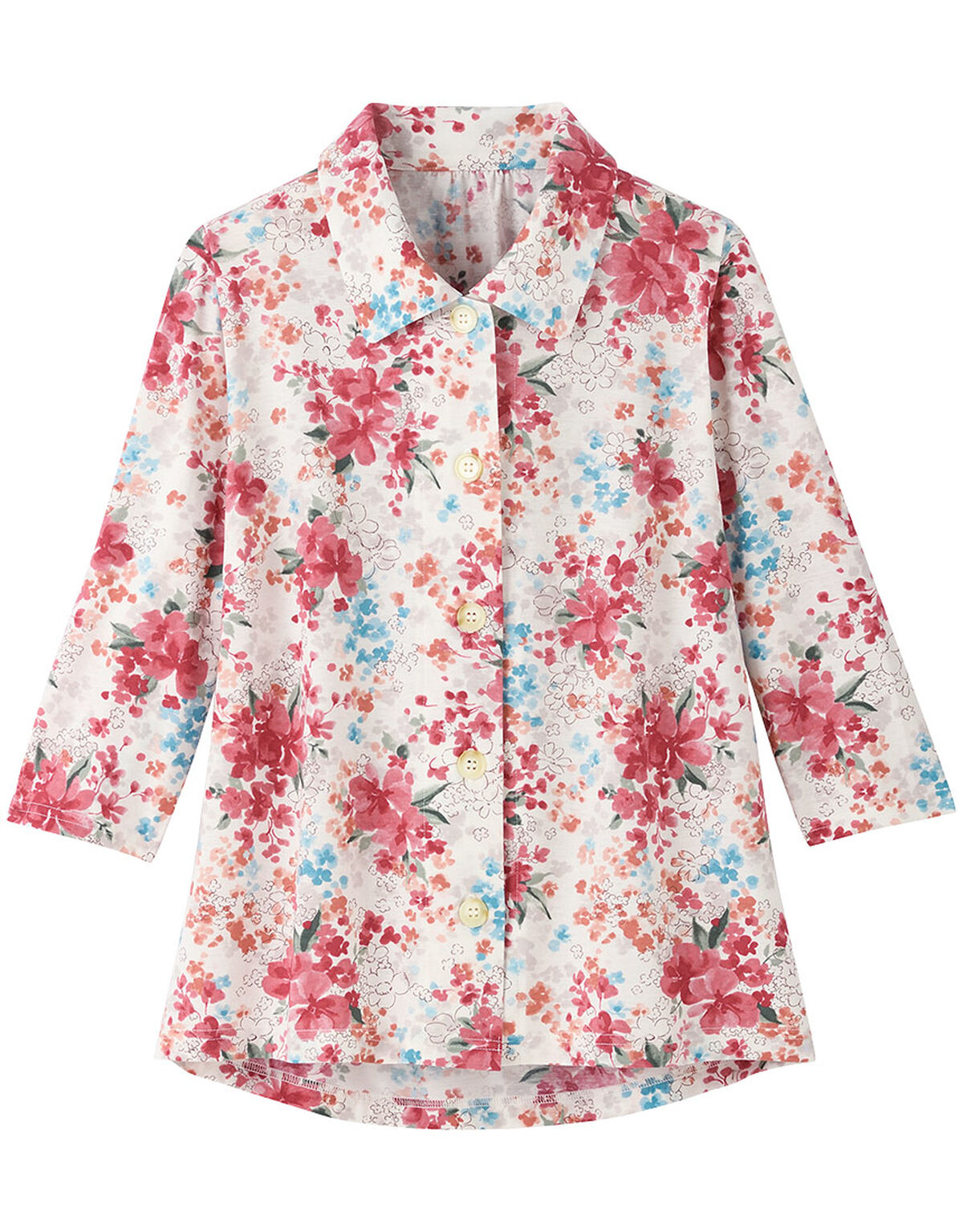 ワコール／らくラクパートナー 背中が出にくい・綿100％・ブラウス  