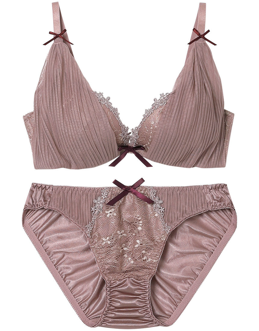 Lingè Noël ランジェノエル ガーリーチュールプリーツ ブラ＆ショーツ