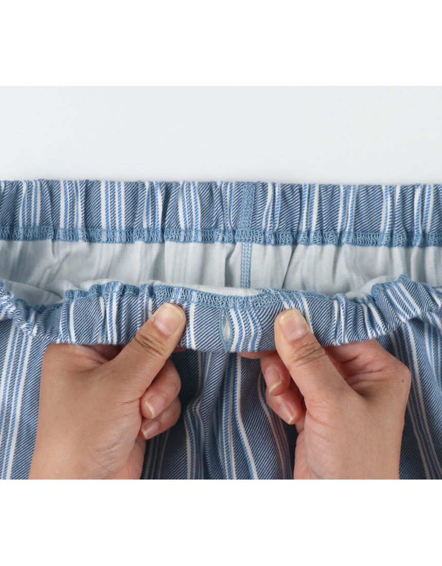 ワコール／らくラクパートナー 綿100％紳士パジャマ【長袖・レモン