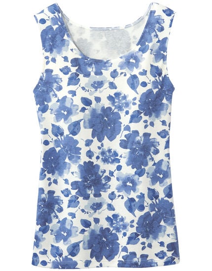 カップ付きプリントタンクトップ, , main