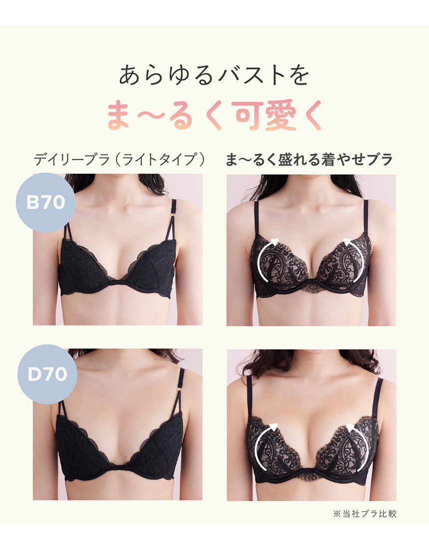 PEACH JOHN ま〜るく盛れる着やせフラワーレースブラA