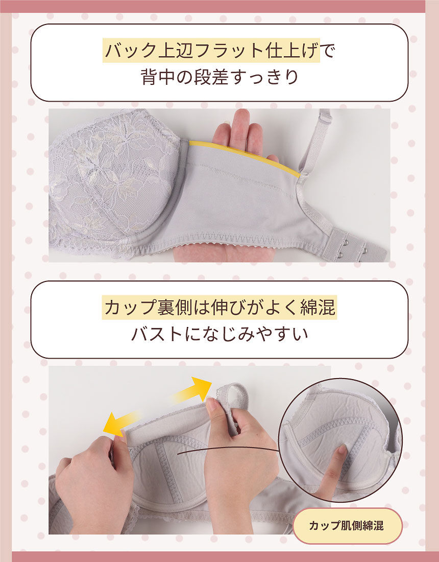 ウイング／フフ 優しくラクなフィット感！伸びよい素材＆カップ肌側綿