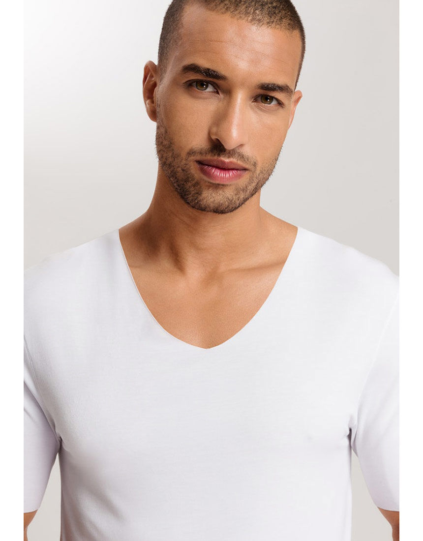 ハンロ 【フリーカッティング】なめらかな肌ざわり メンズシャツ（半袖