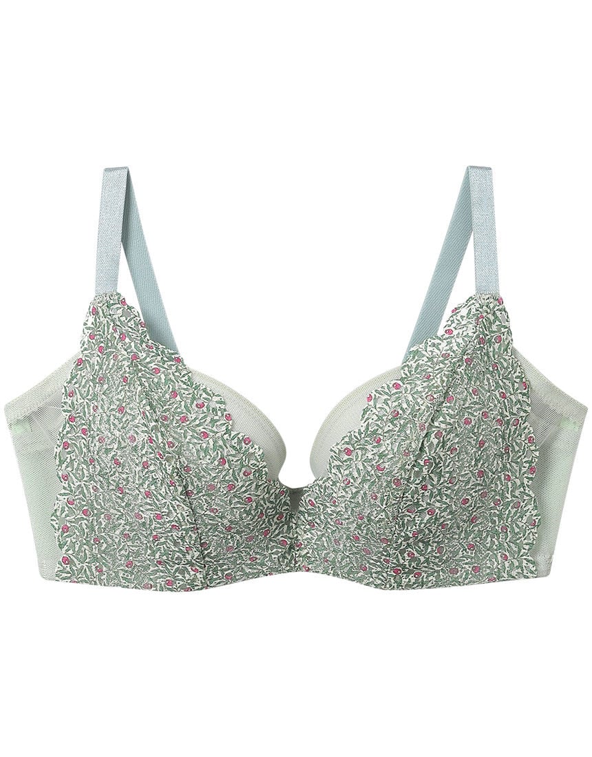 MADE WITH LIBERTY FABRIC さあ、わたし レース 3/4カップブラ MADE WITH LIBERTY FABRIC さあ、わたし レース 3/4カップブラ
