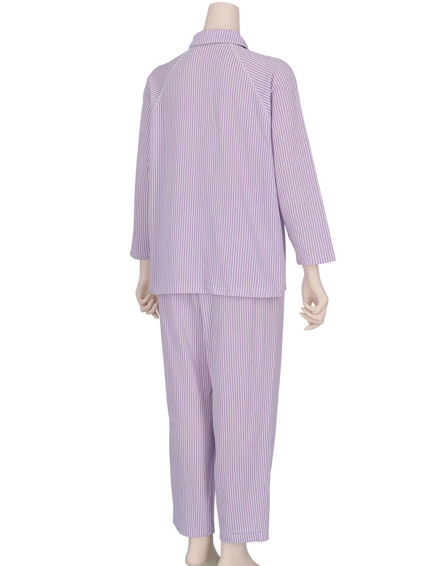 【新品】ワコール/らくラクパートナー　春夏物リップル素材パジャマ（L) ワコール／らくラクパートナー 名前記入可能ネーム付き・綿